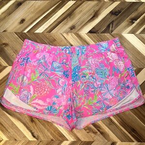 Lilly Pulitzer Ocean Trail Shorts Sz XL in Shell Me Something Good